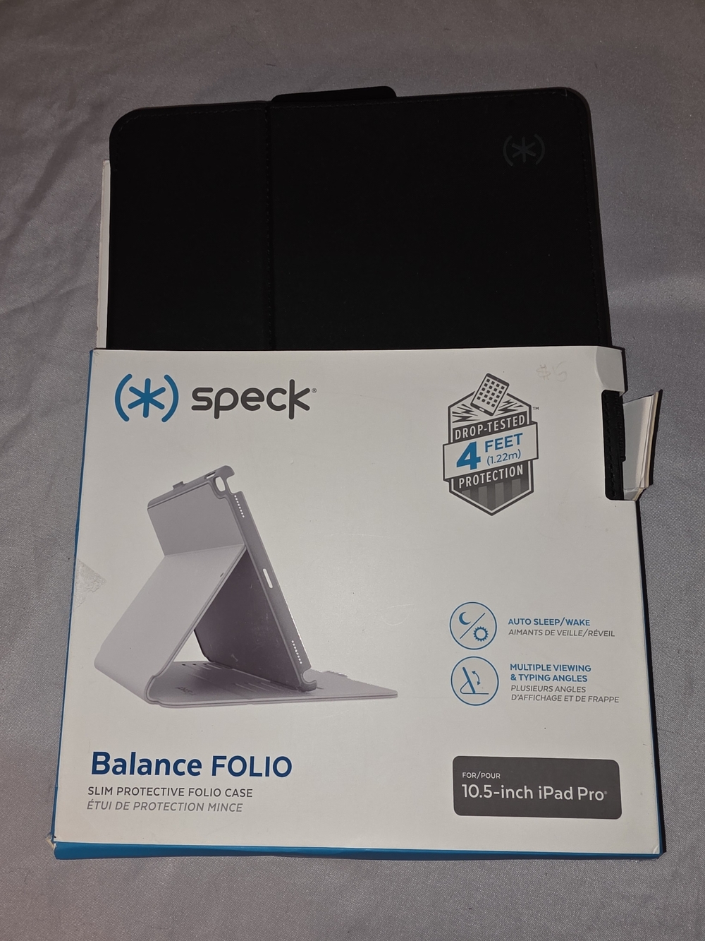 speck Balance Folio Slim Tablet Case in Black 10.5 Inch For Ipad Pro